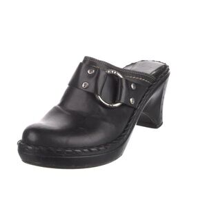 Frye Black Clogs
